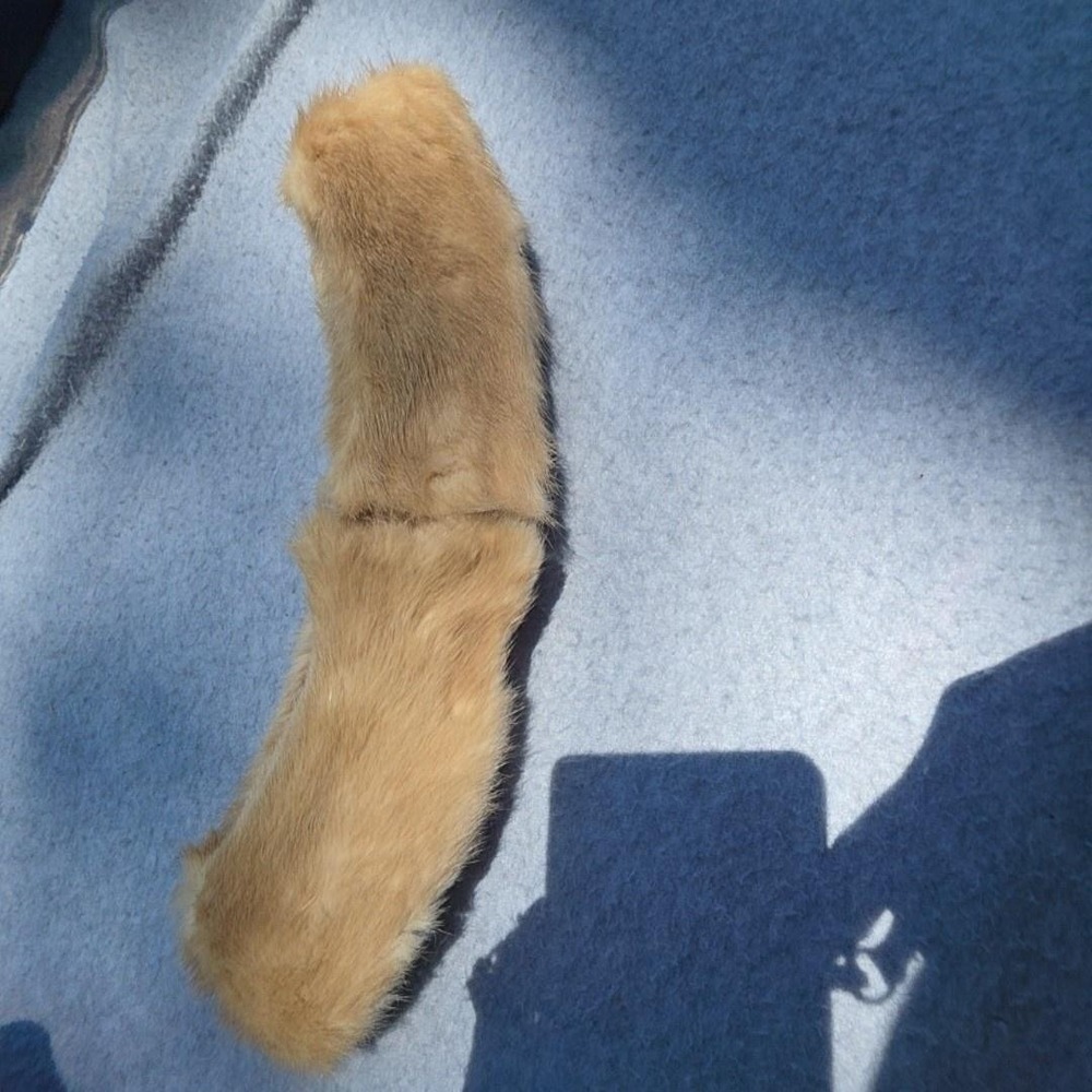 Fur Scarf‎ Womens One Size Beige Satin Lined Collar Neck Warmer Cowl Winter